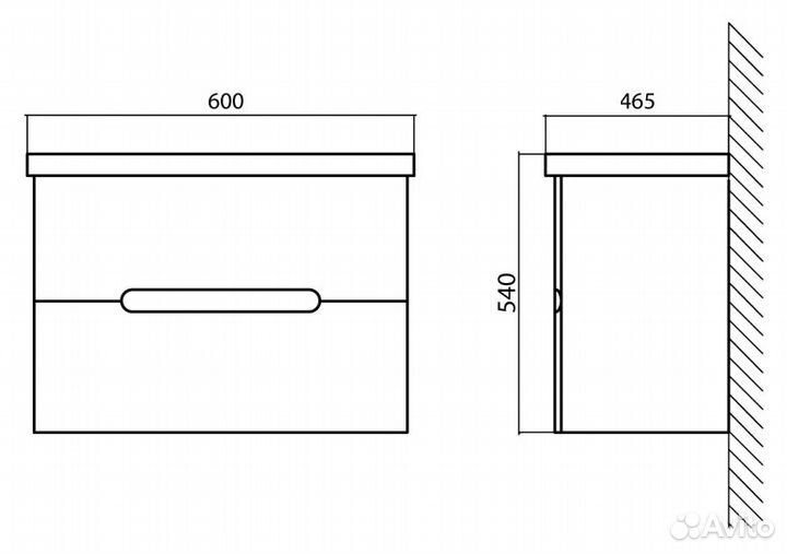 Тумба с раковиной BelBagno Luxury 60 bianco lucido