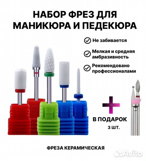 Набор фрез для маникюра