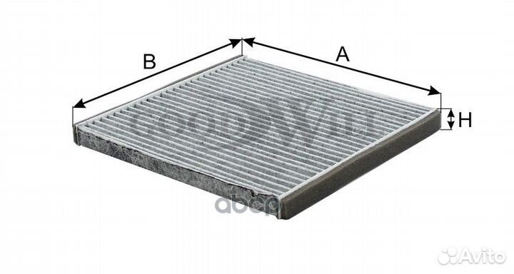 Фильтр салона угольный AG170CFC Goodwill