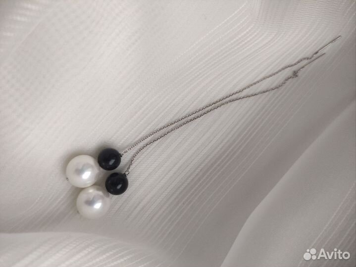 Серьги серебро 925 протяжки