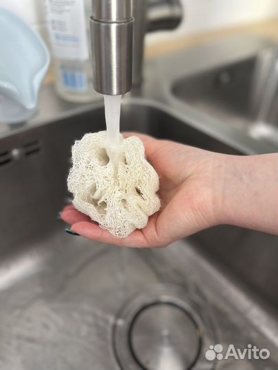 Эко-губки для мытья посуды из натуральной люффы