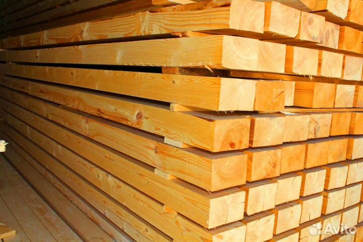 Брус 100х200х6000мм, 1-2 сорт, сосна