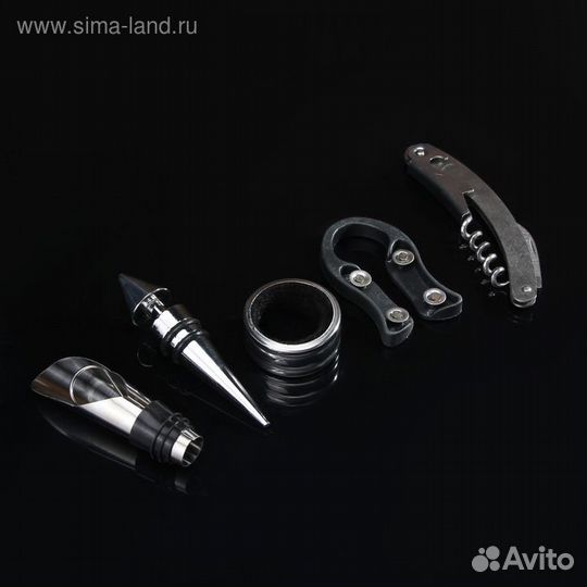 Набор для вина Доляна, 6 предметов: кейс для бутыл