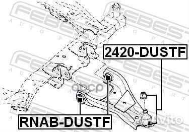 Опора шаровая LR renault Duster 2010- febest