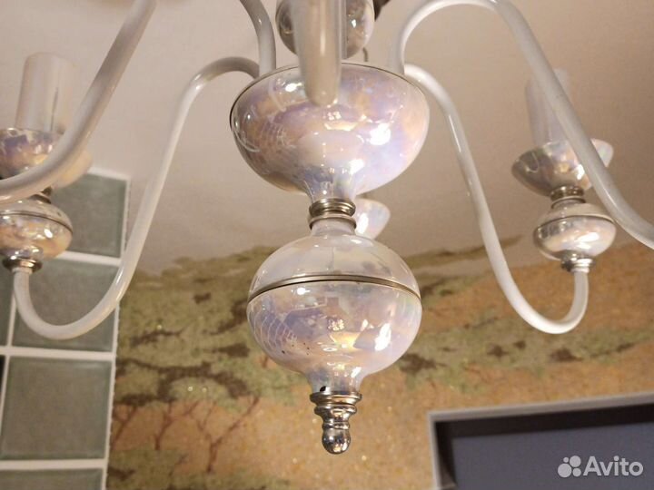 Керамическая люстра СССР канделябр с паспортом