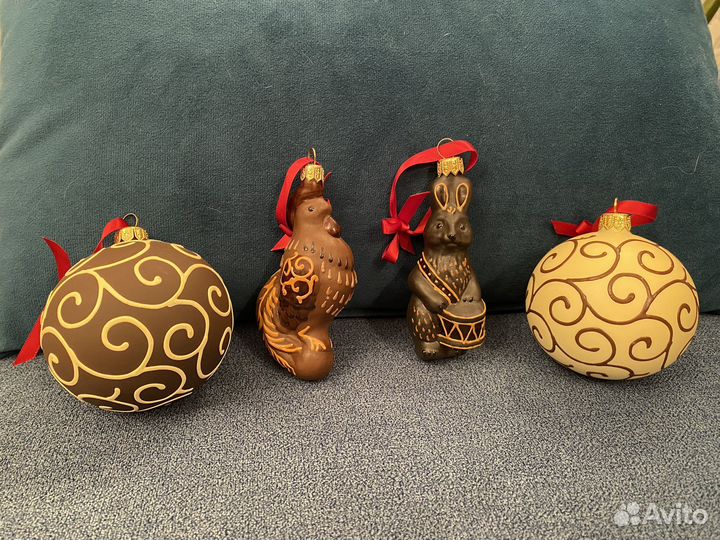 Ариель елочные игрушки шоколад стекло