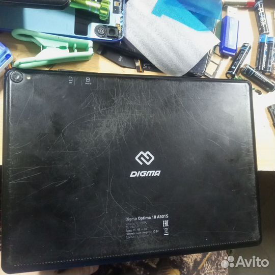 Digma optima 10 a501s 1/16gb,10android,LTE,разбит