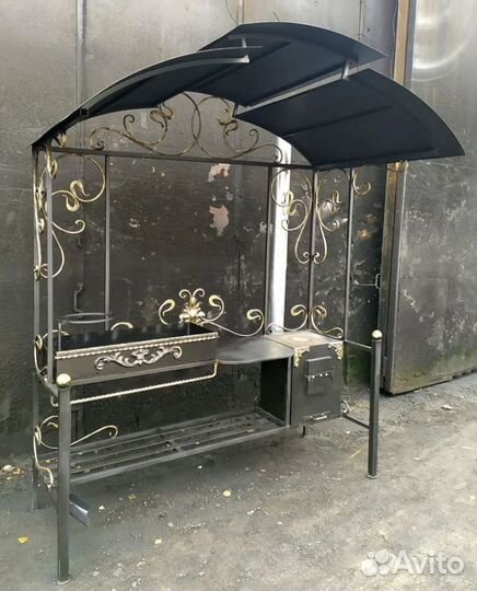 Мангал с печью под казан