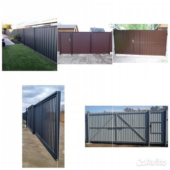 Ворота профнастил. автоматические