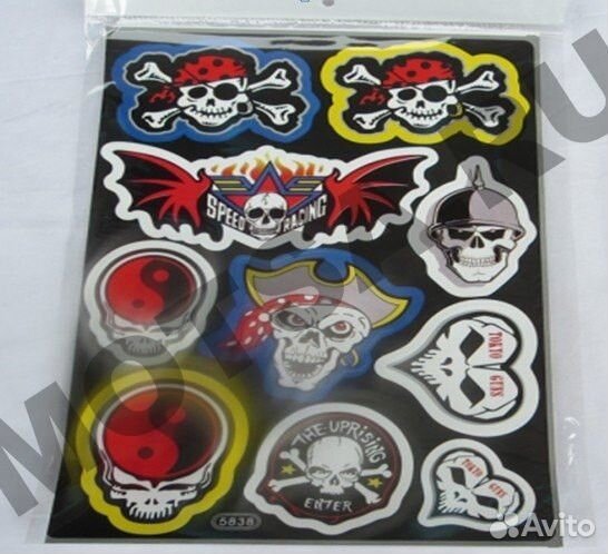 Наклейки Пиратские рисунки (23х36)