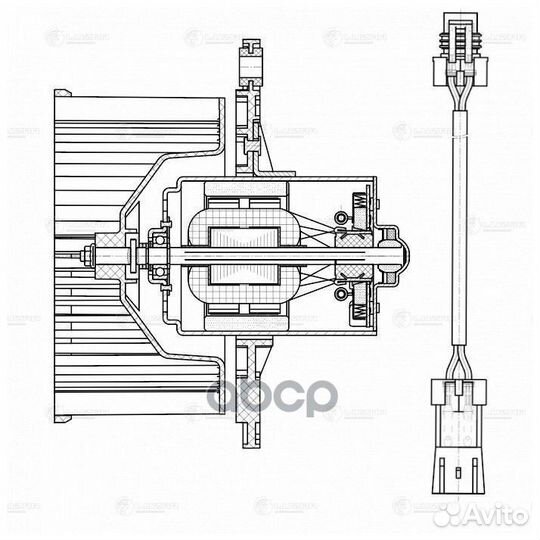 Э/вентилятор отоп. для а/м Лада 2111, 2123 (уни