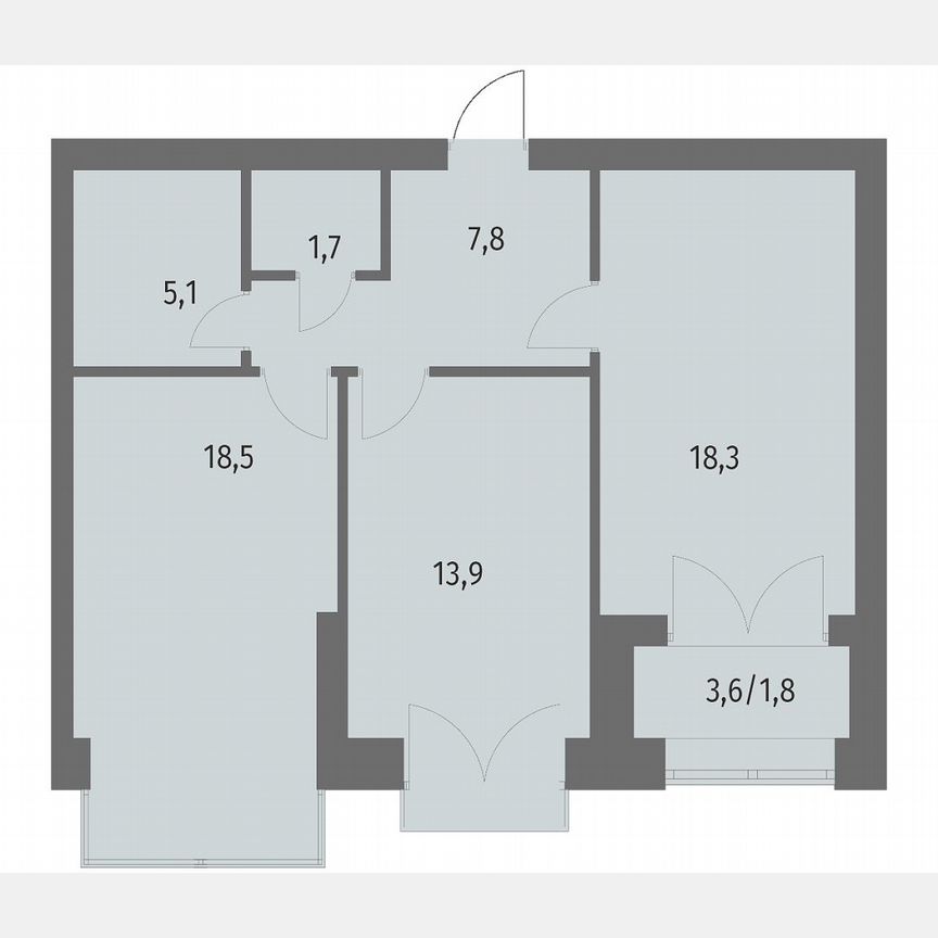 2-к. квартира, 67,1 м², 13/13 эт.