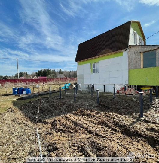 Винтовой фундамент установка