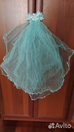 Голубая фата для девичника