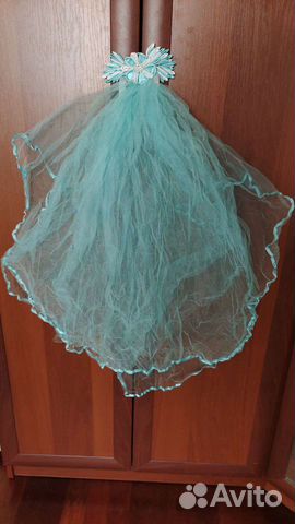 Голубая фата для девичника