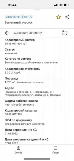 Участок 16,2 сот. (ИЖС)