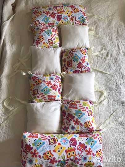 Подушки-бортики, кармашек для мелочей, балдахин