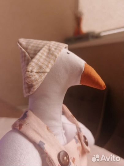 Интерьерная игрушка гусь в стиле тильда
