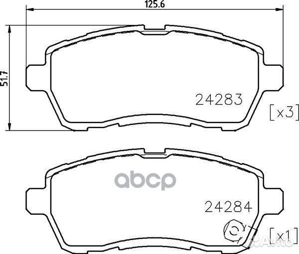 Колодки тормозные передн. 2 (DL DJ) demio (DL