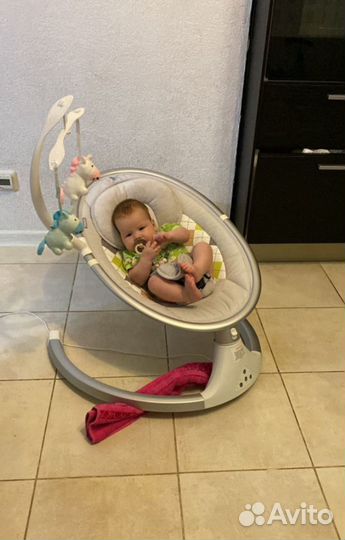 Детские электронные качели шезлонг