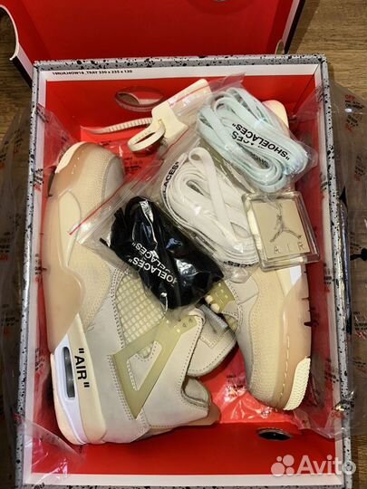 Air Jordan 4 x Off-White wmns Retro SP Sail/Muslin