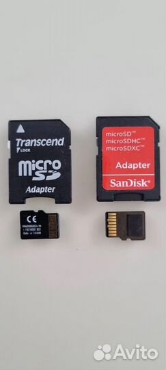 Карты памяти micro SD Sandisk 64GB и Nokia SD 8GB