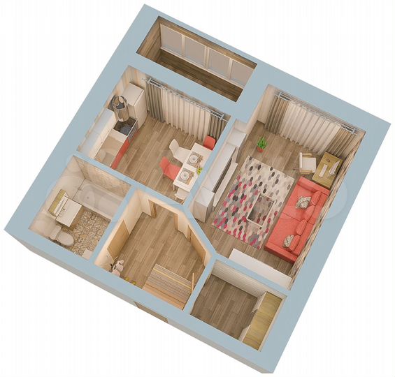 1-к. квартира, 43,2 м², 1/11 эт.