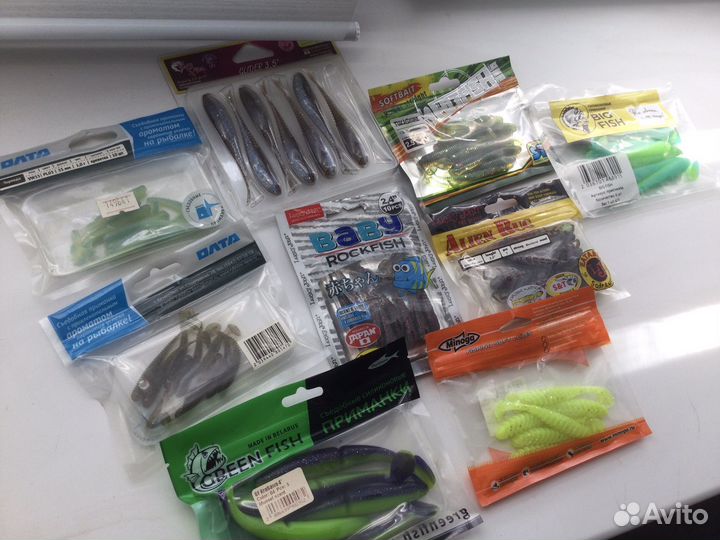 Приманки силиконовые 9 пачек