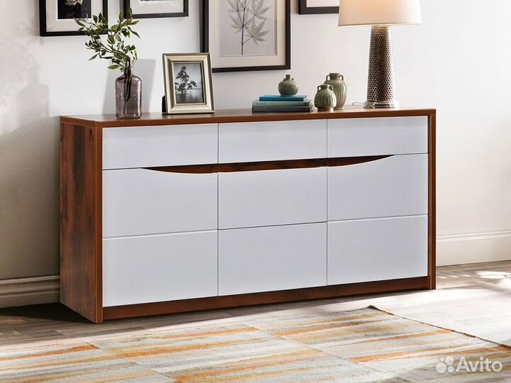 Тумба монако, Дуб Саттер + Белый глянец, без подсв