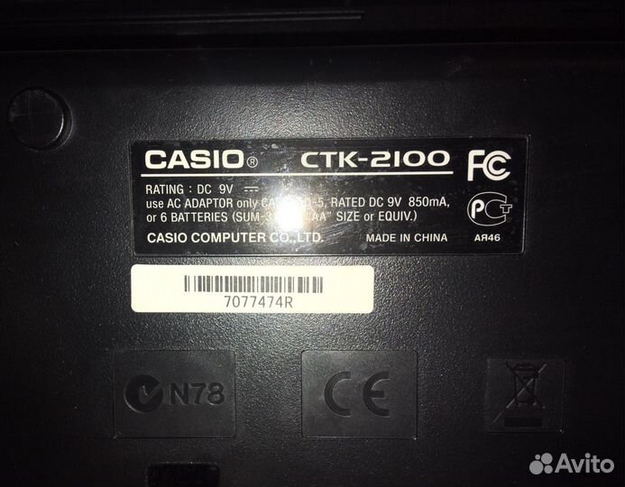 Синтезатор casio ctk 2100 с педалью Casio