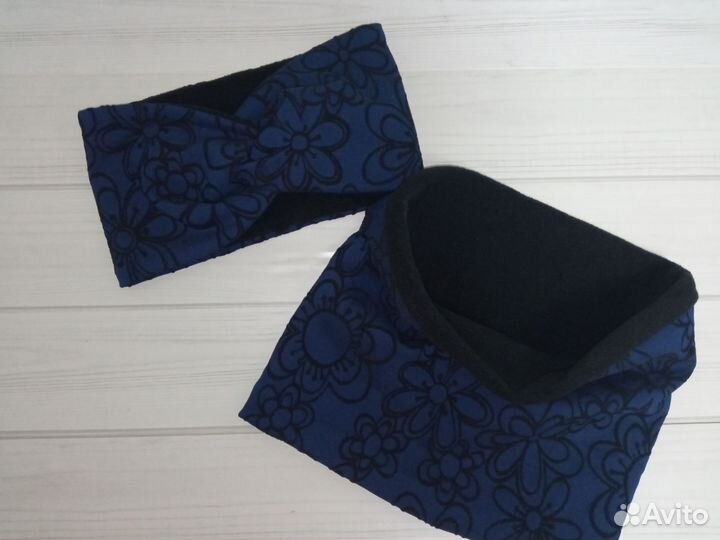 Повязка на голову и снуд