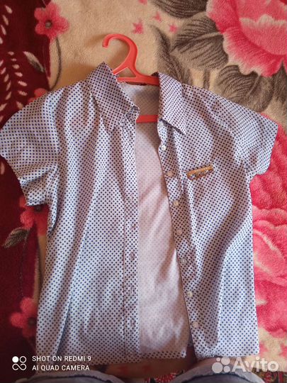 Рубашка школьная 140 девочки