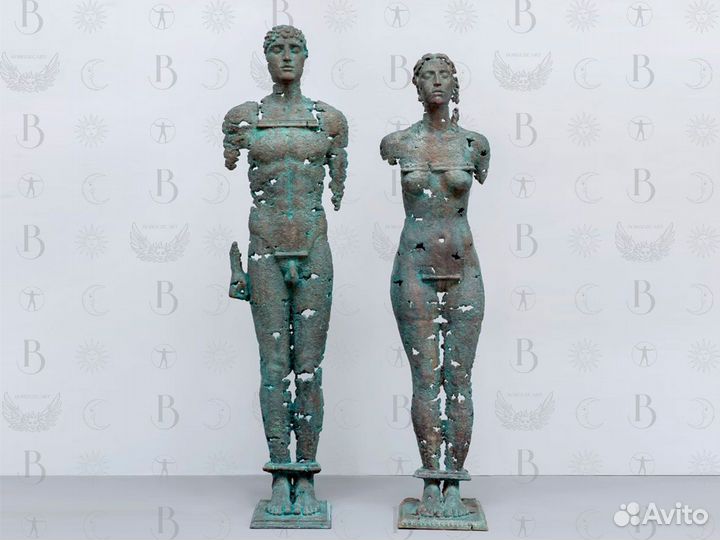 Современная скульптура Адам и Ева 188см