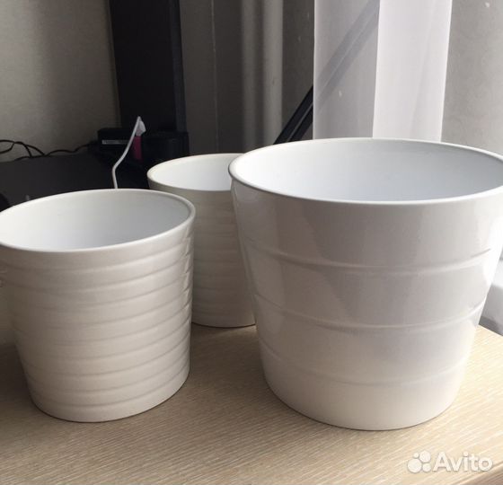 Цветочный горшок Икея керамика