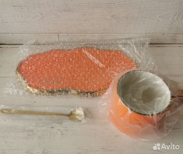 Набор новый, Чашка, Блюдце, Ложка