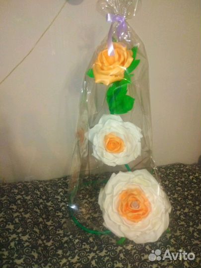 Торшер роза из изолона Светильник