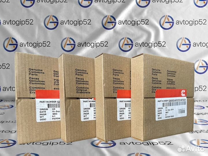 Кольца поршневые cummins 2.8