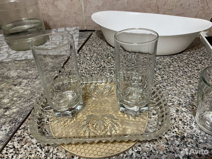 Набор стаканов с разносом