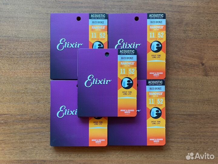 Струны для акустической гитары Elixir 11-52