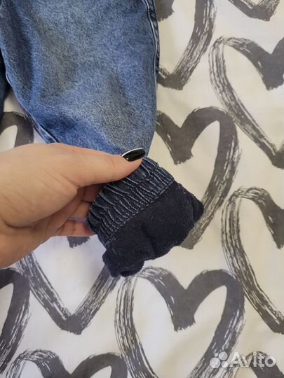 Джинсовый комбинезон утепленный 98