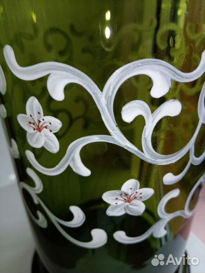 Ваза для цветов, цветное стекло СССР
