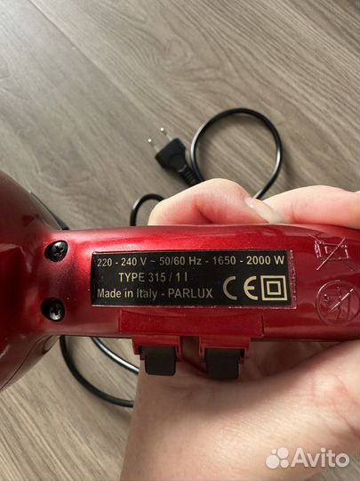 Фен parlux 3500 Supercompact Ceramic ionic красный