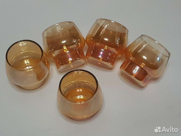 Бокалы цветное стекло СССР. Обьем 230 мл