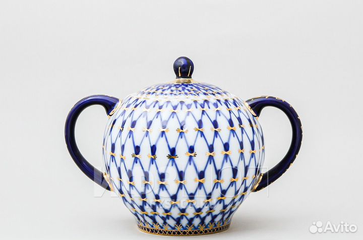 Кофейный сервиз лфз СССР Тюльпан кобальт 6/22