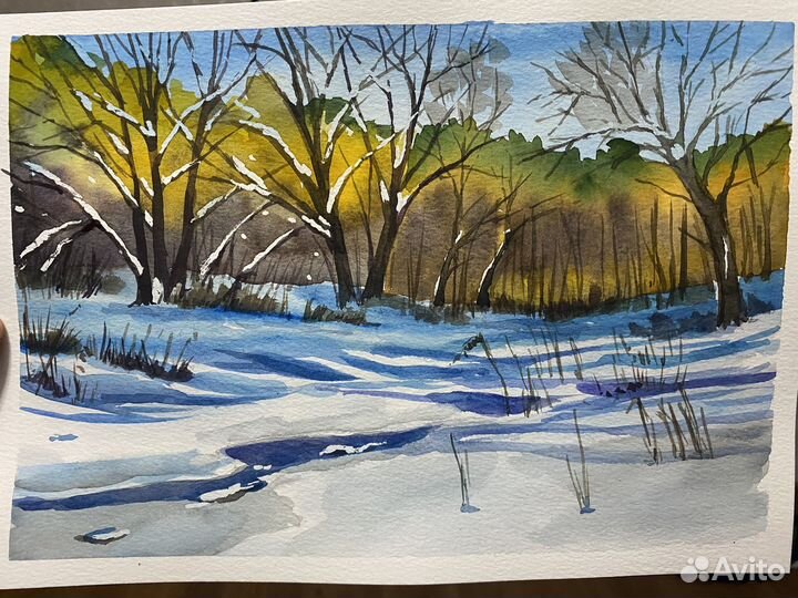 Картины акварель пейзаж