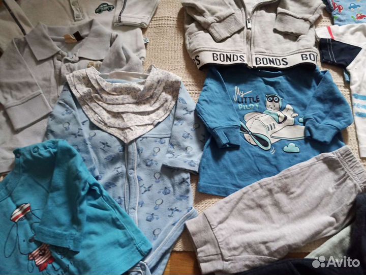 Одежда на мальчика пакетом р 62-68(0+) 15 шт