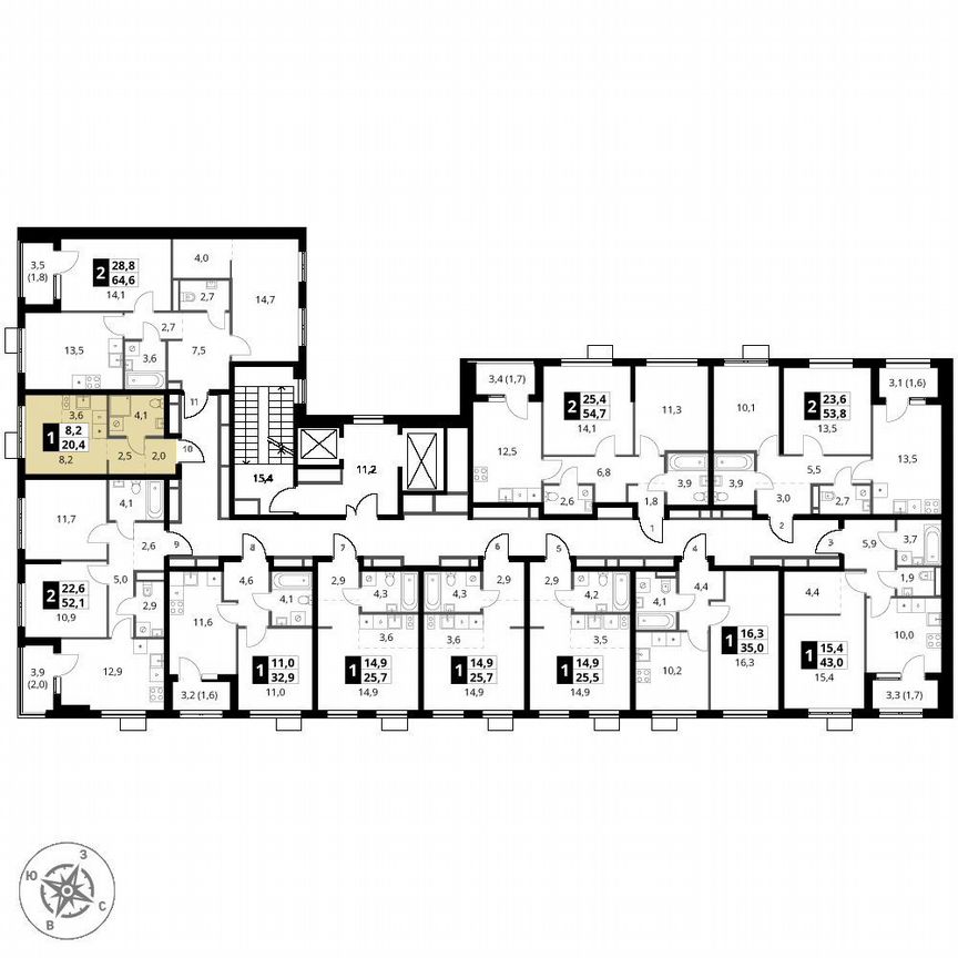 Квартира-студия, 20,4 м², 5/16 эт.