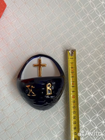 Вазочка подсвечник фарфор, эмаль Пасха