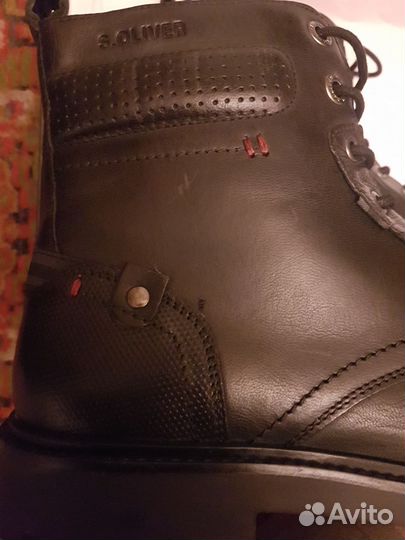 Ботинки S.Oliver черные,демисезон,натур. кожа,новы