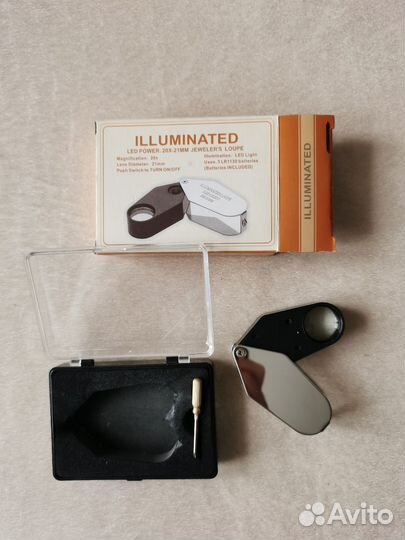 Лупа с подсветкой 20 х новая